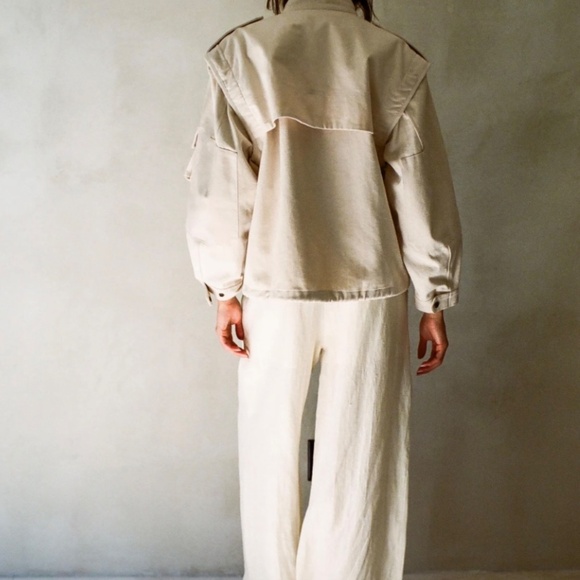 Denim Gia Utility Jacket - Oversized Vest With Detachable Arms Jacket - Picture 3 of 4